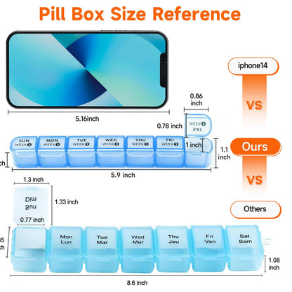 Weekly Pill Organizer(4 Weeks), Monthly Large 28 Days Pill Organizer with Removable 7 Days Pill Box, Daily Pill Cases Medicine Organizer for Fish Oils, Vitamins, Supplements, and Medications